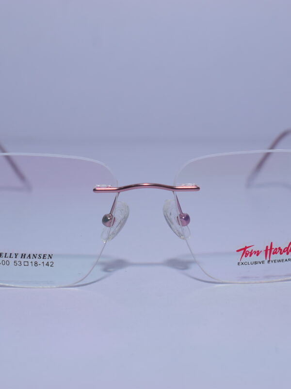 Tom Hardy Pink Frameless Eye Wear metal frame